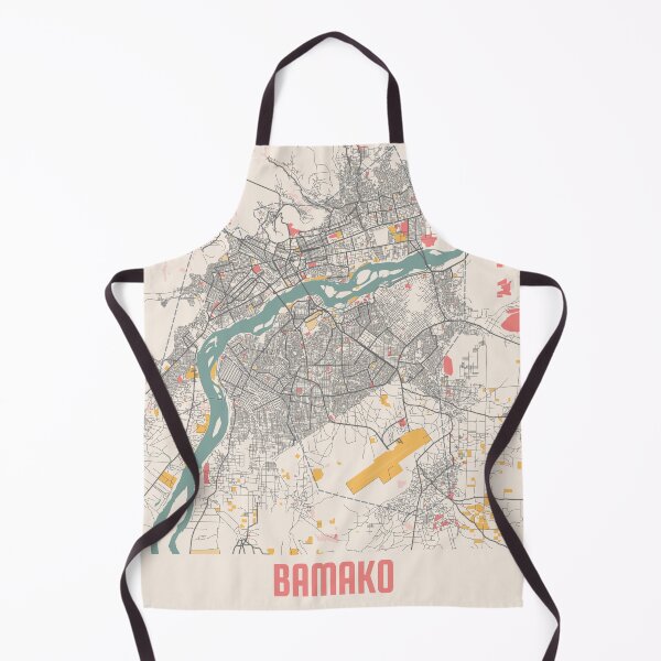 Item preview, Bamako City Map Chalk Retro City Map Poster designed and sold by Peek-Designs.