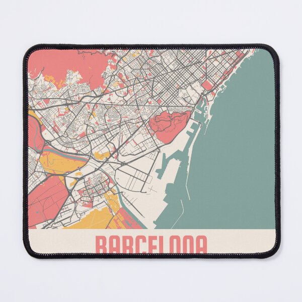 Item preview, Barcelona City Map Chalk Retro City Map Poster designed and sold by Peek-Designs.