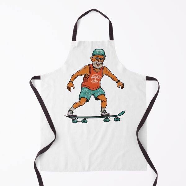 Artikelvorschau, Opa auf einem Skateboard-Animations-Cartoon entworfen und verkauft von VibeStyleShop.