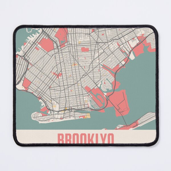 Item preview, Brooklyn City Map Chalk Retro City Map Poster designed and sold by Peek-Designs.