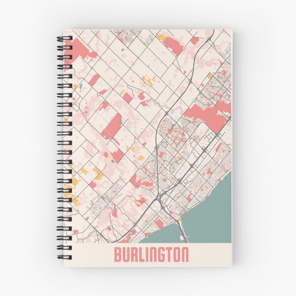 Item preview, Burlington City Map Chalk Retro City Map Poster designed and sold by Peek-Designs.