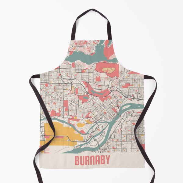 Item preview, Burnaby City Map Chalk Retro City Map Poster designed and sold by Peek-Designs.