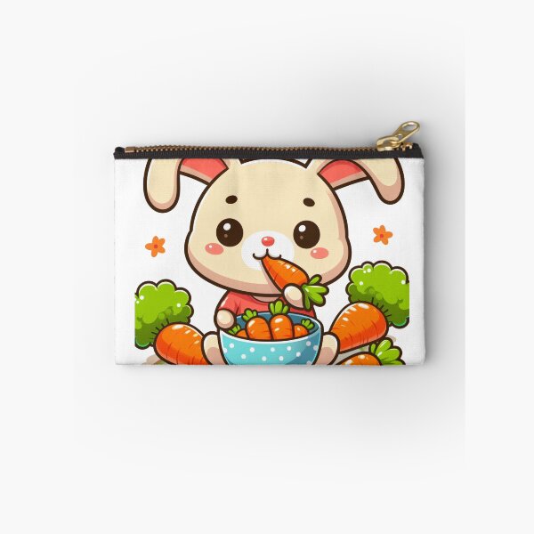 Item preview, Cartoon rabbit eating carrot designed and sold by MzulhilmiZam.