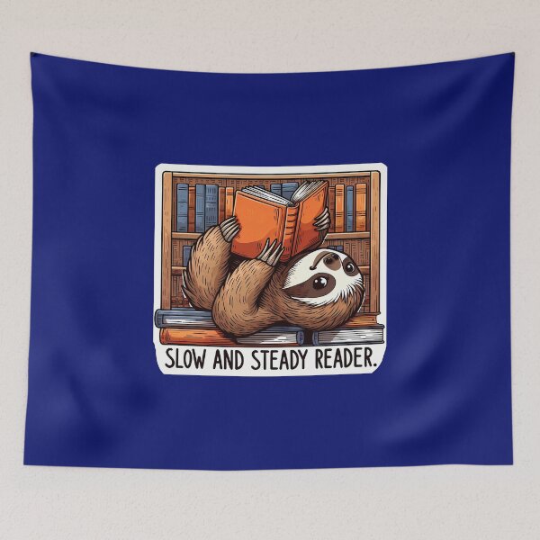 Item preview, Sloth with a book designed and sold by Irbisinthebox.