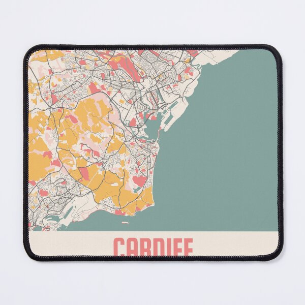 Item preview, Cardiff City Map Chalk Retro City Map Poster designed and sold by Peek-Designs.