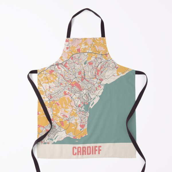 Item preview, Cardiff City Map Chalk Retro City Map Poster designed and sold by Peek-Designs.