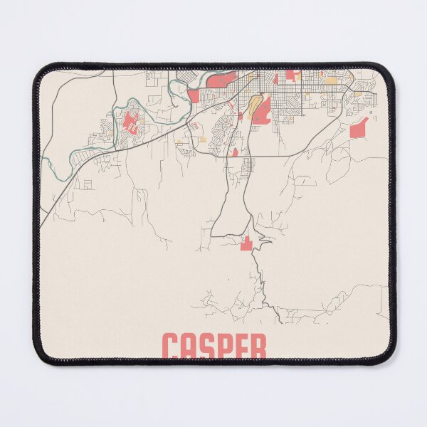 Item preview, Casper City Map Chalk Retro City Map Poster designed and sold by Peek-Designs.