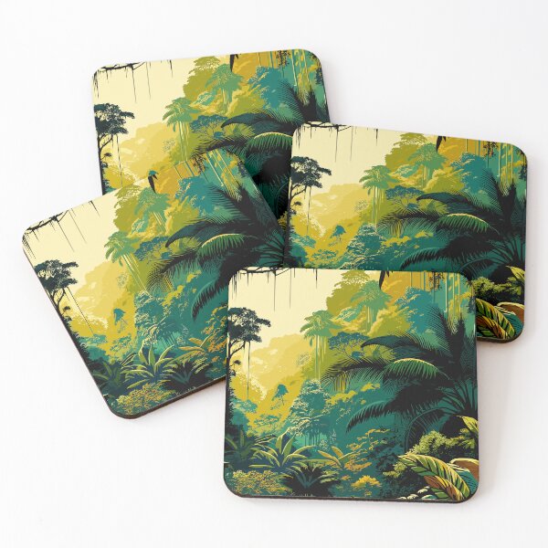Item preview, Tropical Jungle Majesty: Vibrant Rainforest Illustration designed and sold by Amanda-S-Olsen.