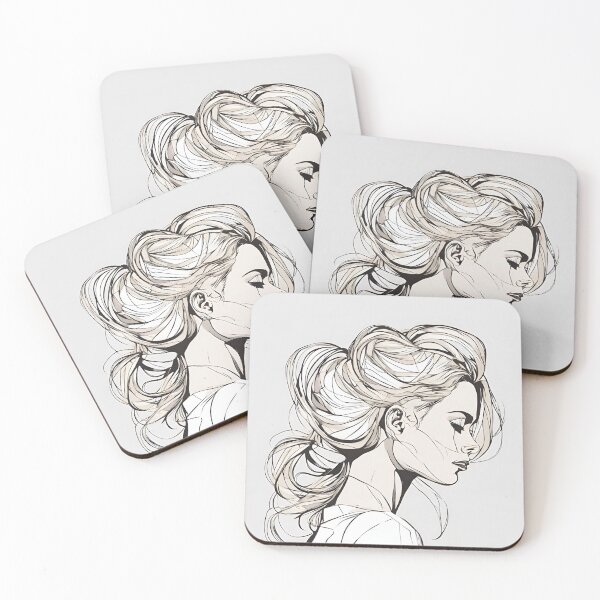 Item preview, Monochrome Mastery: Abstract Portrait Line Art in Black & White - Rieka designed and sold by BPMagic.