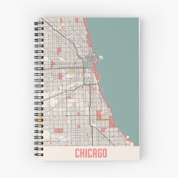 Item preview, Chicago City Map Chalk Retro City Map Poster designed and sold by Peek-Designs.