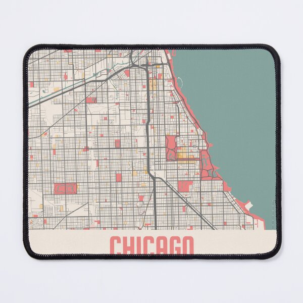 Item preview, Chicago City Map Chalk Retro City Map Poster designed and sold by Peek-Designs.