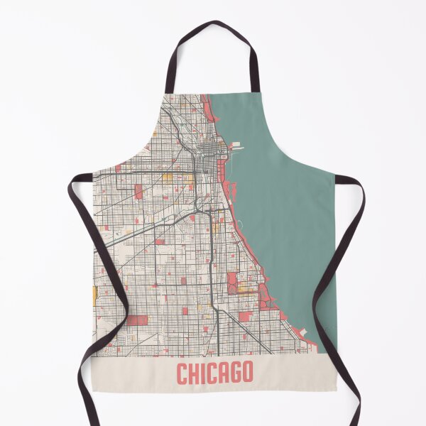 Item preview, Chicago City Map Chalk Retro City Map Poster designed and sold by Peek-Designs.