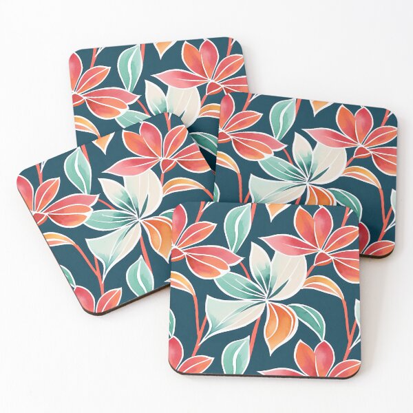 Item preview, Colorful stylish minimalist abstract flowers water color designed and sold by yeekazar.