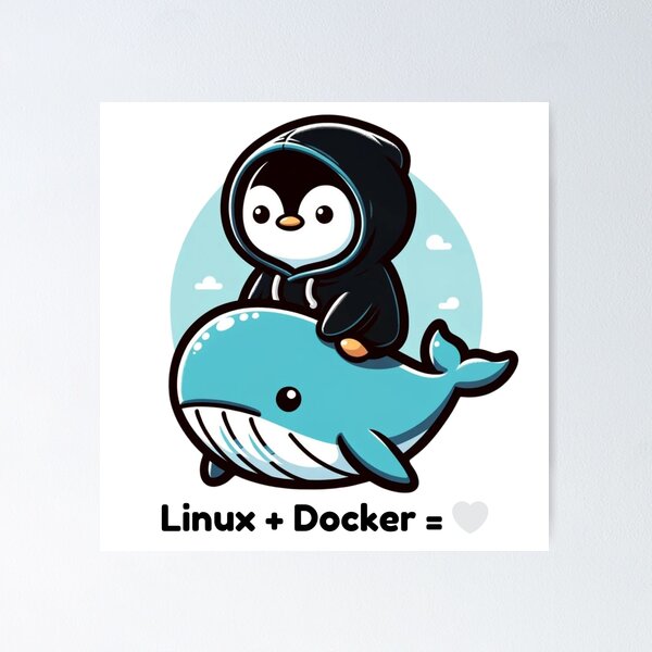 Artikel-Vorschau von Linux + Docker = ?, designt und verkauft von rbreunev.