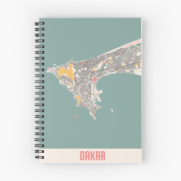Item preview, Dakar City Map Chalk Retro City Map Poster designed and sold by Peek-Designs.