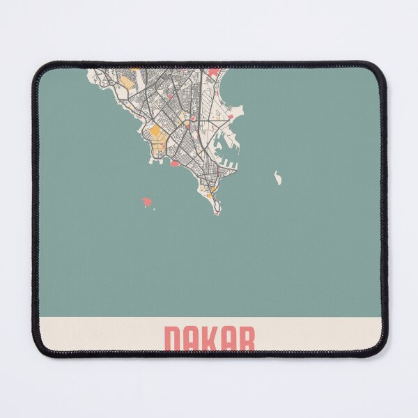 Item preview, Dakar City Map Chalk Retro City Map Poster designed and sold by Peek-Designs.