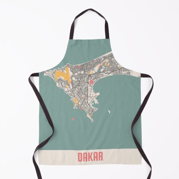 Item preview, Dakar City Map Chalk Retro City Map Poster designed and sold by Peek-Designs.