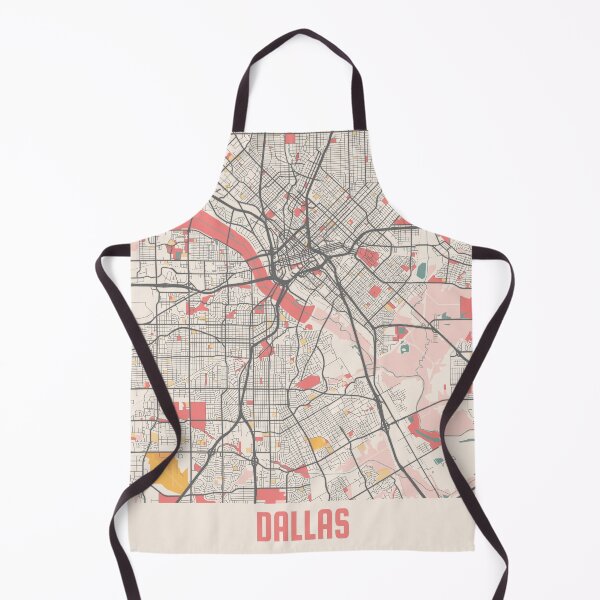 Aperçu de l'œuvre Carte de la ville de Dallas, craie, carte de la ville rétro, affiche créée et vendue par Peek-Designs.