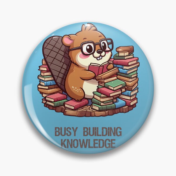 Item preview, Beaver building a dam out of books designed and sold by Irbisinthebox.