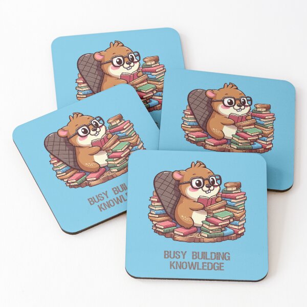 Item preview, Beaver building a dam out of books designed and sold by Irbisinthebox.