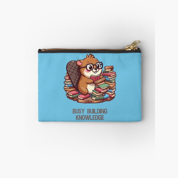 Item preview, Beaver building a dam out of books designed and sold by Irbisinthebox.