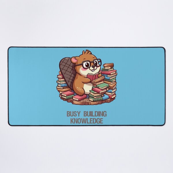 Item preview, Beaver building a dam out of books designed and sold by Irbisinthebox.