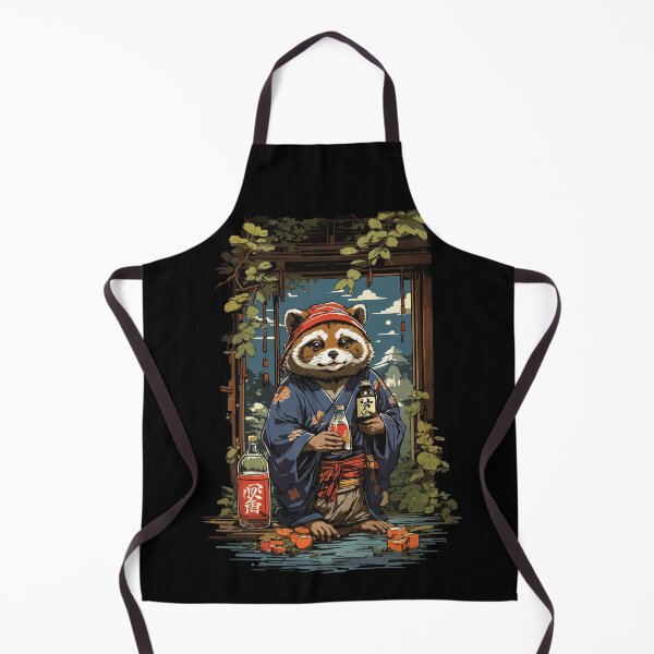 Item preview, Vintage Art Raccoon Dog Japanese Sake designed and sold by LuminOrb.