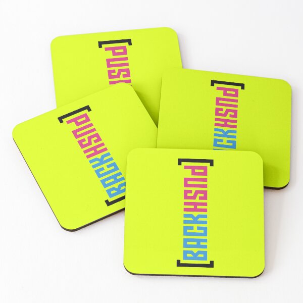 Item preview, Push Back pink and blue, pop-and-bee original design designed and sold by pop-and-bee.