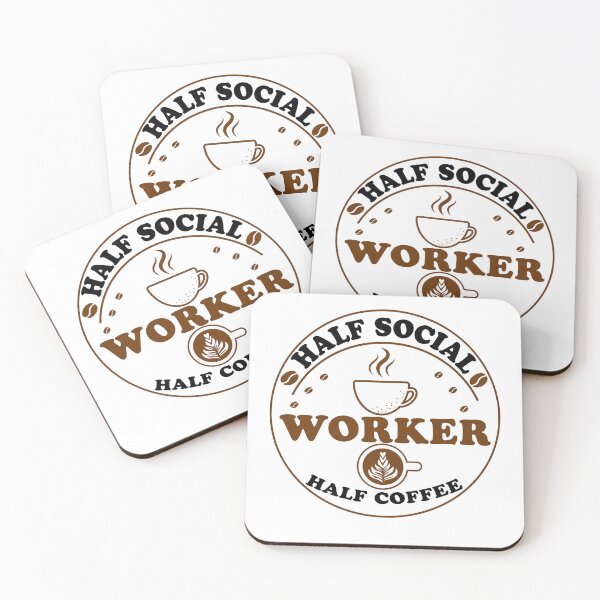 Item preview, Half Social Worker Half Coffee designed and sold by Empiredesigner3.
