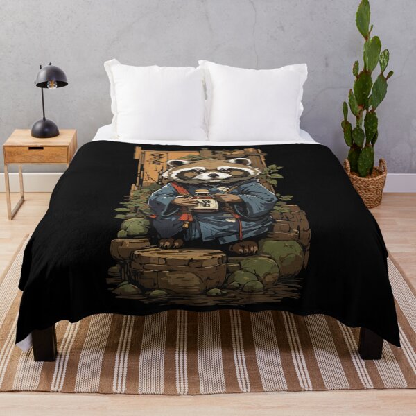 Item preview, Raccoon Dog Japanese Sake Vintage Art designed and sold by LuminOrb.