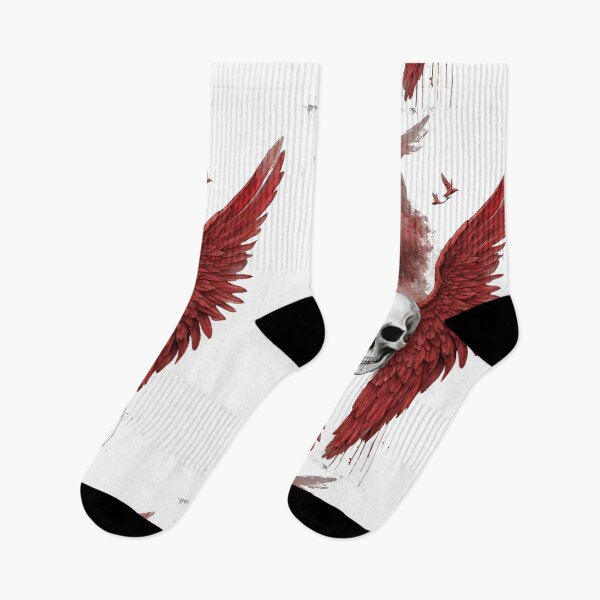 Item preview, The juxtaposition of life and death. An image of a skull with bird wings combines elements of mortality and freedom. designed and sold by TeddyShop5.