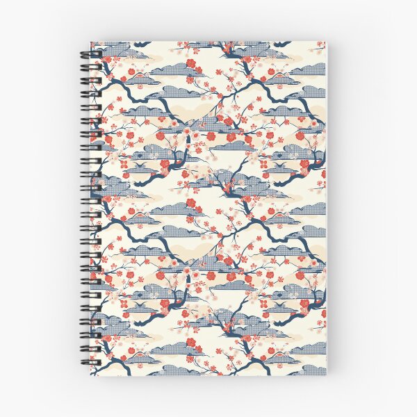 Item preview, Japanese Style Sky And Flower Pattern designed and sold by DreamBackDrops.