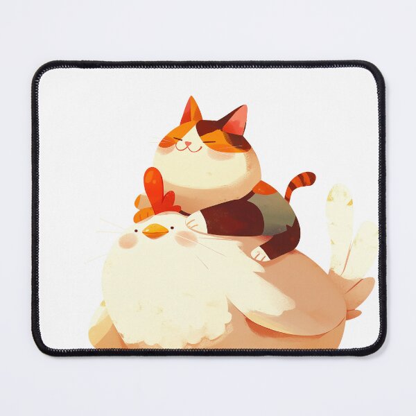 Item preview, Cat on Chicken Cartoon designed and sold by Bwittaya.