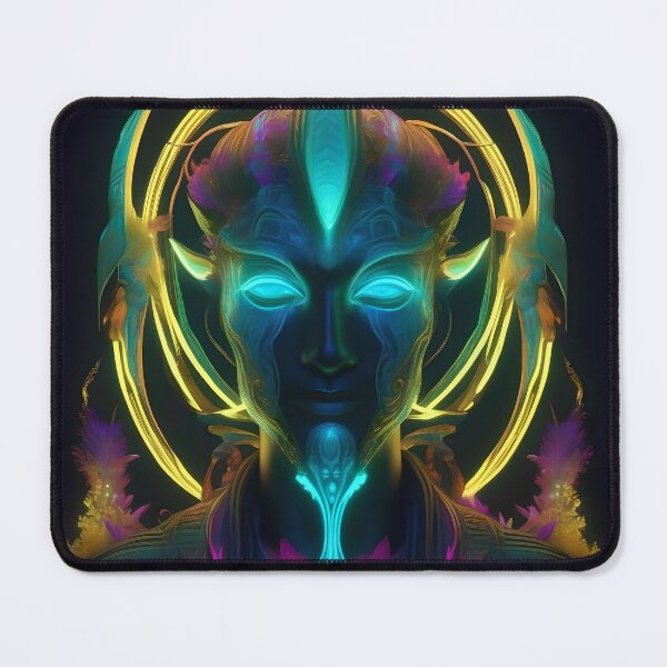 Item preview, bioluminescent neon fantasy god designed and sold by Artful Dreams.
