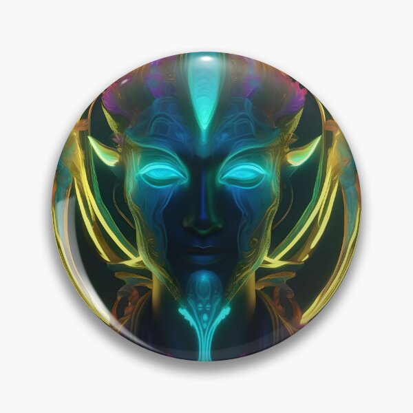 Item preview, bioluminescent neon fantasy god designed and sold by Artful Dreams.