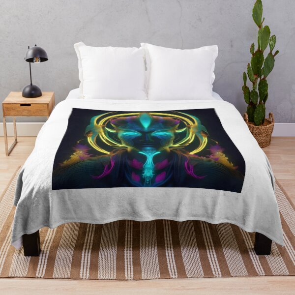 Item preview, bioluminescent neon fantasy god designed and sold by Artful Dreams.