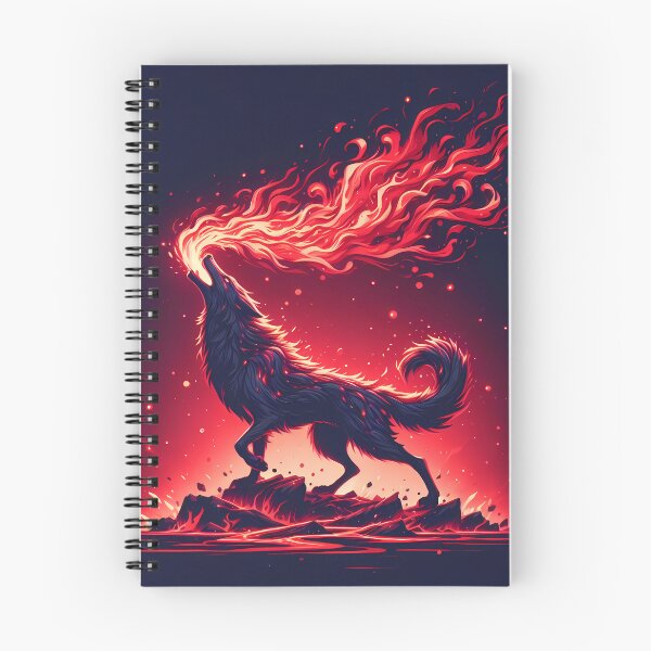 Item preview, Fire Lava Wolf Breathing Fire, Ai Generated Art  designed and sold by ACC .