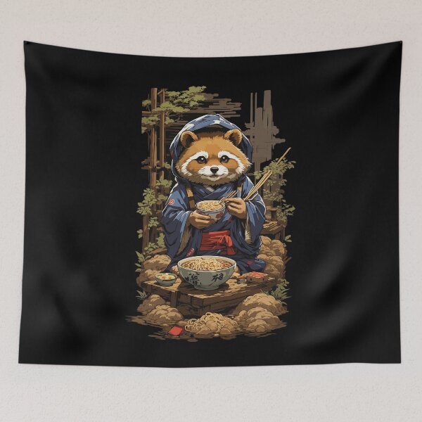 Item preview, Raccoon Dog Japanese Ramen Noodle Soups Aesthetic designed and sold by LuminOrb.