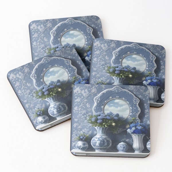 Item preview, Beautiful  blue themed mantle piece designed and sold by Ponted.