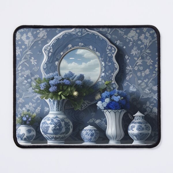 Item preview, Beautiful  blue themed mantle piece designed and sold by Ponted.