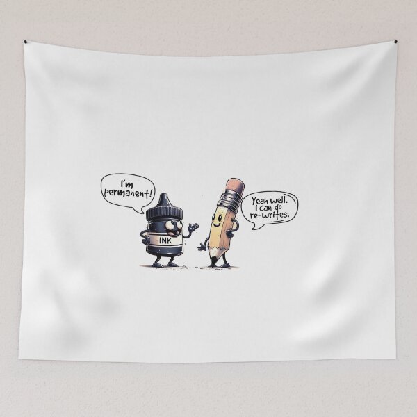 Item preview, Ink vs Pencil.  Just another debate.   designed and sold by FamouslyStupid.