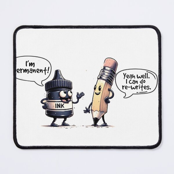 Item preview, Ink vs Pencil.  Just another debate.   designed and sold by FamouslyStupid.