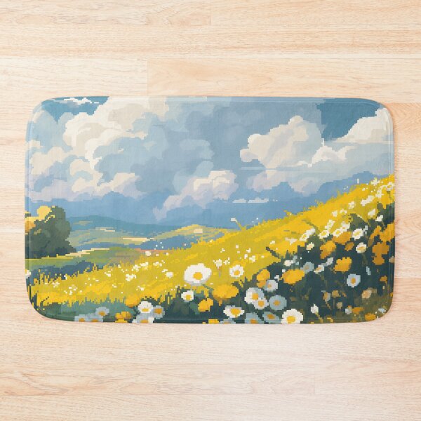 Item preview, Sunny field of flowers- Pixel art designed and sold by octoboobs.