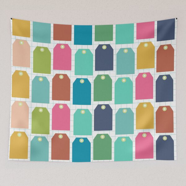 Item preview, Colorful Tags Pattern designed and sold by kapotka.