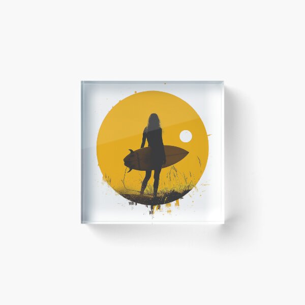 Item preview, Surfer femaie with sun designed and sold by Classic CG295.