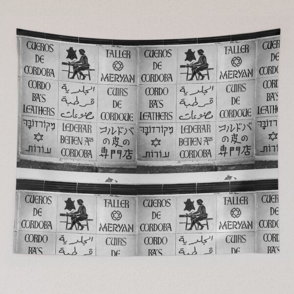 Item preview, Leather Trade Tiles Cordoba Black and White Vertical designed and sold by eddiebarronshop.