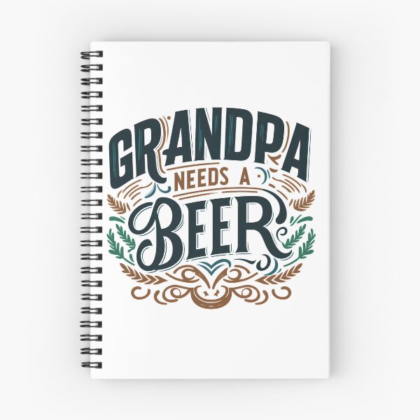 Item preview, Grandpa Needs a Beer, typography designed and sold by maxmaj.