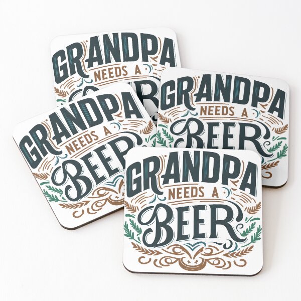 Item preview, Grandpa Needs a Beer, typography designed and sold by maxmaj.