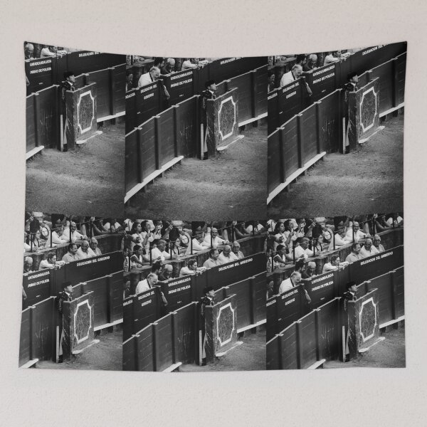 Item preview, Maestranza Safe Back Here Black and White Vertical designed and sold by eddiebarronshop.