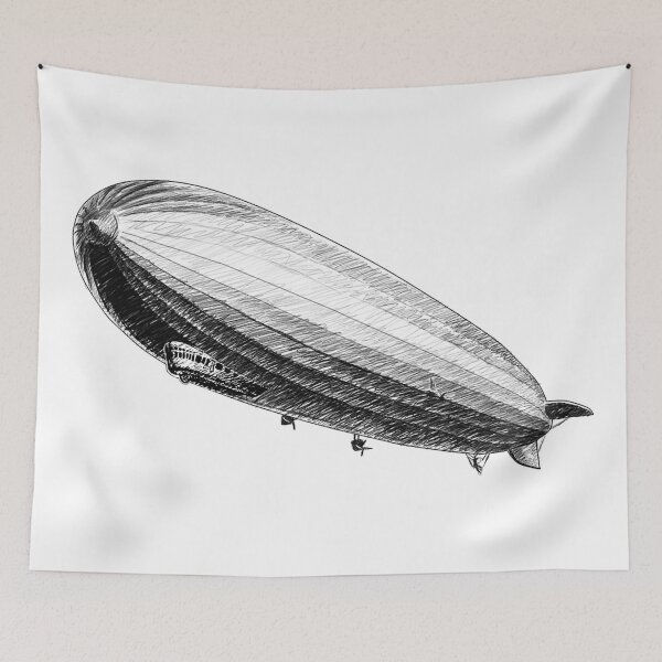 Item preview, Historical Zeppelin airship sketch designed and sold by Szkicerka.